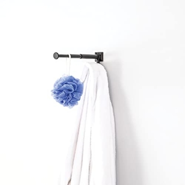 Franklin Brass Extend-a-Hook Matte Black Wall Hooks for Organization