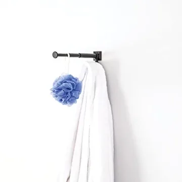 Franklin Brass Extend-a-Hook Matte Black Wall Hooks for Organization