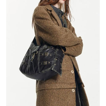 BYKOINE Women's Vegan Leather Tote Bag with Pockets