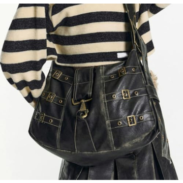 BYKOINE Women's Vegan Leather Tote Bag with Pockets