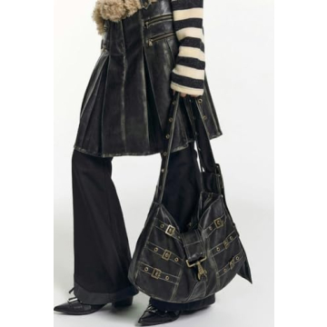 BYKOINE Women's Vegan Leather Tote Bag with Pockets