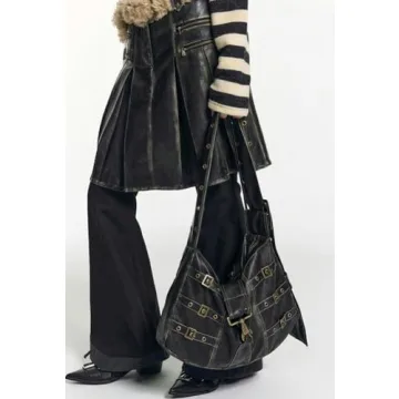 BYKOINE Women's Vegan Leather Tote Bag with Pockets