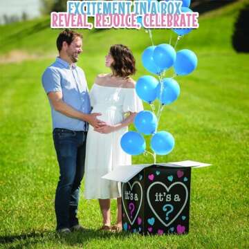 Fun Express Gender Reveal Balloon Box for Memorable Celebrations