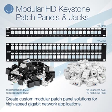 TRENDnet 24-Port Keystone Patch Panels for Reliable Networking