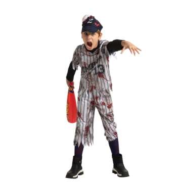 Zombie Baseball Player Costume for Boys - Halloween Fun!