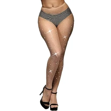 Glamorous WEANMIX Rhinestone Fishnet Stockings for Fashion-Forward Women