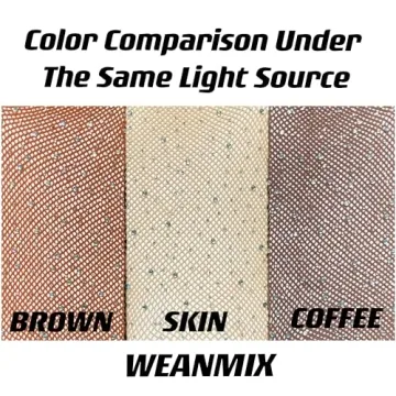 WEANMIX Rhinestone Fishnet Stockings for Women