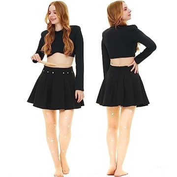 WEANMIX Rhinestone Fishnet Stockings for Women