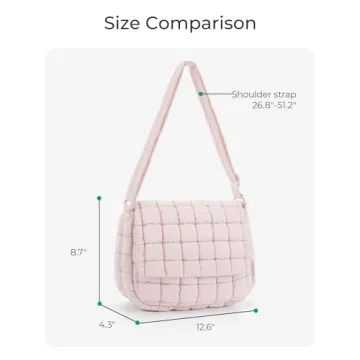 BAGSMART Quilted Medium Crossbody Bag - Stylish & Practical