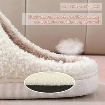 V OPXIN Love Heart Slippers for Women Men Cute Slippers Cozy Plush Warm Slip-on House Shoes for Indoor and Outdoor