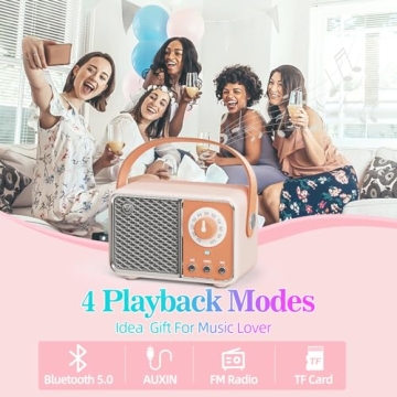 Dosmix Retro Bluetooth Speaker Vintage Wireless Portable
