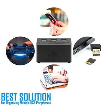 Top Kingwin USB Hub Adapter with Card Reader for All Devices