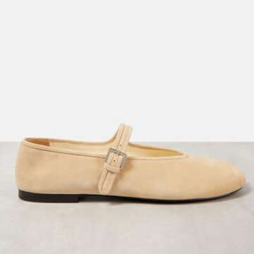 Suede Ballet Flats for Women Stylish Slip On Shoes