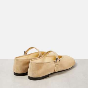 Suede Ballet Flats for Women Stylish Slip On Shoes