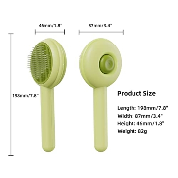 Dog Brush for Shedding, Cat Brushes for Indoor, Self-Cleaning Shedding and Grooming Removes Loose Undercoat, Mats and Tangled Hair Grooming Comb for Short Hair Cats Dogs.