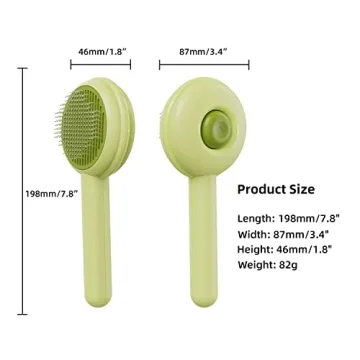 Dog Brush for Shedding, Cat Brushes for Indoor, Self-Cleaning Shedding and Grooming Removes Loose Undercoat, Mats and Tangled Hair Grooming Comb for Short Hair Cats Dogs.