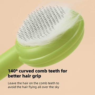 Dog Brush for Shedding, Cat Brushes for Indoor, Self-Cleaning Shedding and Grooming Removes Loose Undercoat, Mats and Tangled Hair Grooming Comb for Short Hair Cats Dogs.