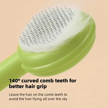Dog Brush for Shedding, Cat Brushes for Indoor, Self-Cleaning Shedding and Grooming Removes Loose Undercoat, Mats and Tangled Hair Grooming Comb for Short Hair Cats Dogs.
