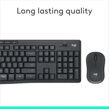 Logitech MK295 Wireless Mouse & Keyboard Combo with SilentTouch Technology, Full Numpad, Advanced Optical Tracking, Lag-Free Wireless, 90% Less Noise - Graphite