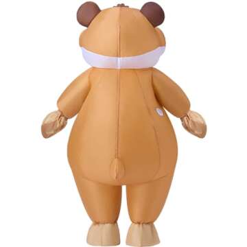 Spooktacular Creations Kids Halloween Inflatable Costumes, Full Body Hamster Blow-up Costume with a pair of Gloves, Cute Hamster Inflatable Suit for Halloween Cosplay Parties