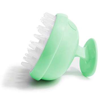 Vanity Planet Groove Scalp Massager (Minty Green) Rejuvenating Handheld Shampoo Brush, 2-Speed Vibrating, Water Resistant
