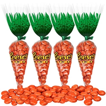 Reese’sPieces Crunchy Peanut Butter Easter Chocolate 4-Pack Carrot Bags