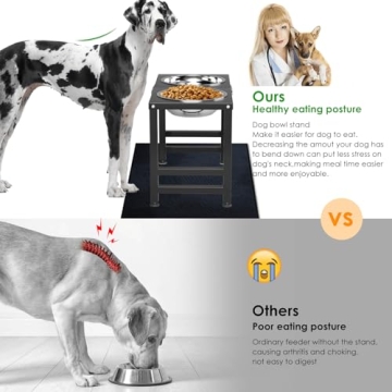 ADENGL Elevated Dog Bowl Stand for Large Breeds