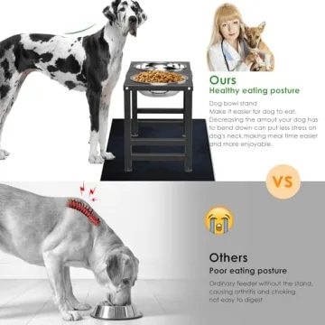 ADENGL Elevated Dog Bowl Stand for Large Breeds