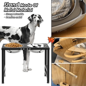 ADENGL Elevated Dog Bowl Stand for Large Breeds