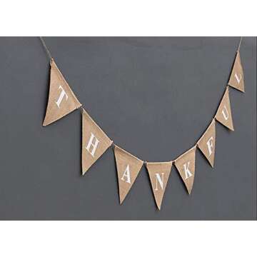 Thankful Banner Ornate Give Thanks Banner Rustic Chic Party Décor Engagement Wedding Bridal Shower ...