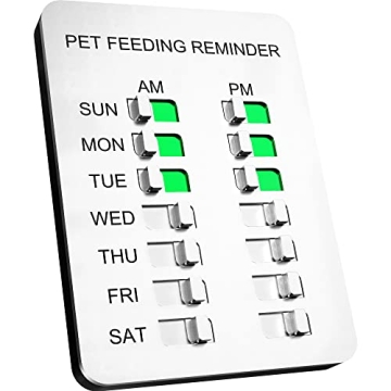 YARKOR Dog Feeding Reminder Sticker - Magnetic, AM/PM Chart to Prevent Overfeeding
