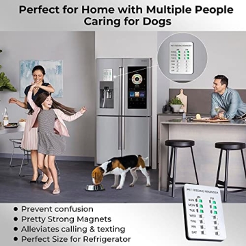 YARKOR Magnetic Dog Feeding Reminder Sticker for Pets