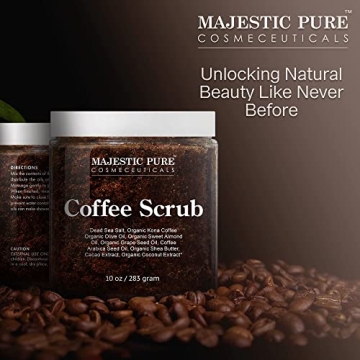 MAJESTIC PURE Coffee Scrub - Natural Exfoliating Body Treatment