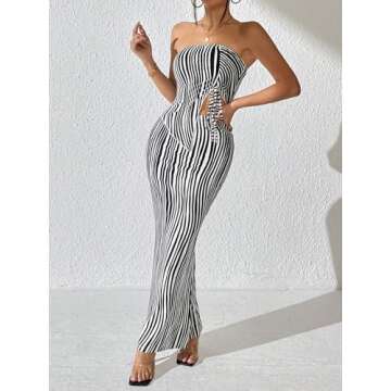 Chic Striped 2 Piece Outfit for Women by MakeMeChic