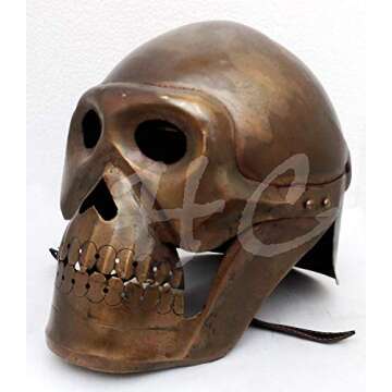 THOR INSTRUMENTS Medieval Skeleton Armour Helmet – Unique Gothic Decor & Cosplay Accents