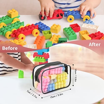 TISRATOK Clear Toiletry Bag Set for Travel Makeup Organizer