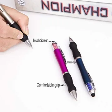 Stylish Medium Point Touch Screen Stylus Pens Set with Grip