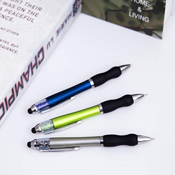 Stylish Medium Point Touch Screen Stylus Pens Set with Grip