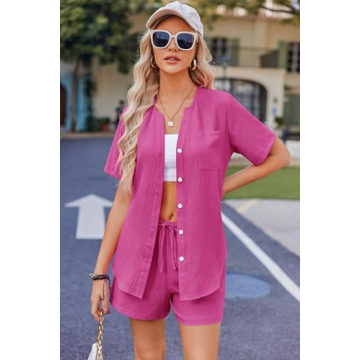 Ekouaer V Neck Lounge Set for Stylish Comfort