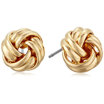 Anne Klein "Classics" Gold-Tone Knot Stud Earrings