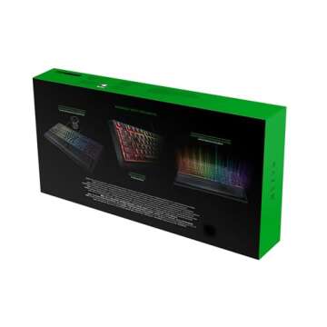 Razer Ornata Chroma Gaming Keyboard: Hybrid Mechanical Key Switches - Customizable Chroma RGB Lighting - Individually Backlit Keys - Detachable Plush Wrist Rest - Programmable Macro Functionality