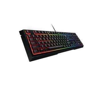 Razer Ornata Chroma Gaming Keyboard: Hybrid Mechanical Key Switches - Customizable Chroma RGB Lighting - Individually Backlit Keys - Detachable Plush Wrist Rest - Programmable Macro Functionality
