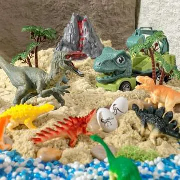 Cleboen Dinosaur Sensory Bin Playset for Kids Age 3-8