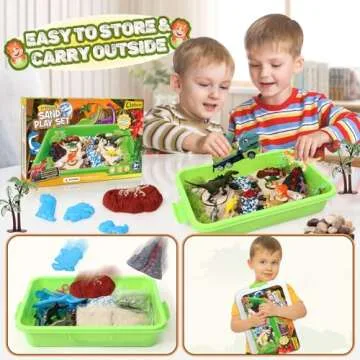 Cleboen Dinosaur Sensory Bin Playset for Kids Age 3-8