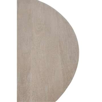 Kosas Home Beau 40x40 Round Mahogany Wood Coffee Table in Sand Brown