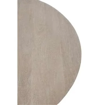 Kosas Home Beau 40x40 Round Mahogany Wood Coffee Table in Sand Brown