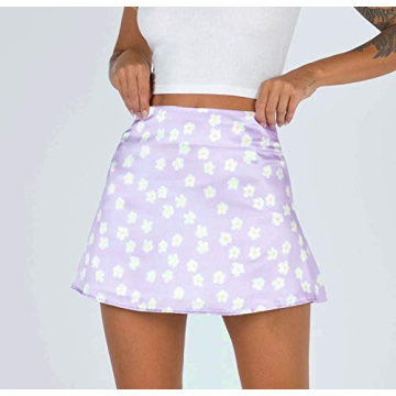 Womens Floral Print Mini Skirt - Summer Essentials for You