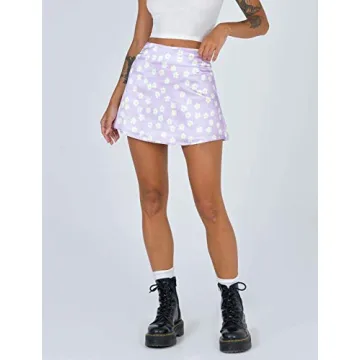 Womens Floral Print Mini Skirt - Summer Essentials for You