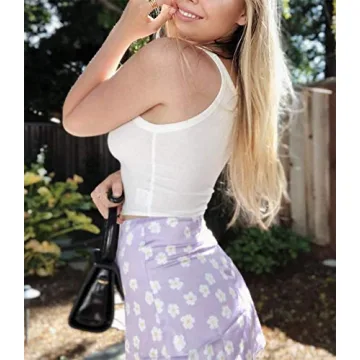 Womens Floral Print Mini Skirt - Summer Essentials for You