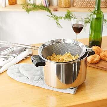 RSVP International 8-Inch Stainless Steel Fine Mesh Conical Sieve for Cooking & Baking